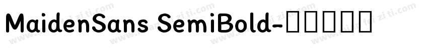 MaidenSans SemiBold字体转换